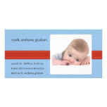 Stitch Photo Birth Announcement (Boy) Personalized Photo Card