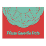 Stitched Kaleidoscope Fruity Save Date Postcard