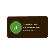 Stitched Monogram Address Label