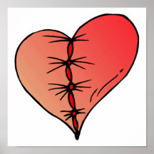 stitched up heart posters