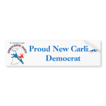 StJoeCountyDemslogo, Proud New CarlisleDemocrat Bumper Sticker
