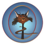 Stlylin' Brown Cat Face Sticker