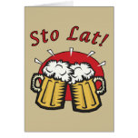 Sto Lat Beer Mugs Card