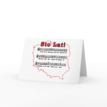 Sto Lat! Song Polish Map Greeting Cards