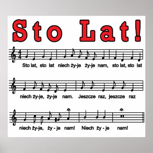 Sto Lat! Song Prints