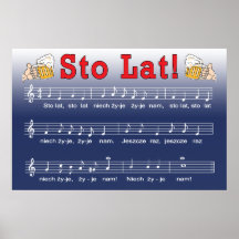 Sto Lat! Song With Beer Mugs Print
