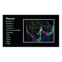 Stock market business card template