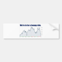 STOCK MARKET CHART BUMPY RIDE BUMPER STICKERS