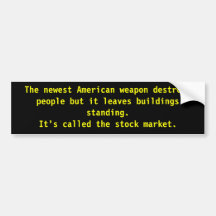 Stock Market joke Bumper Stickers