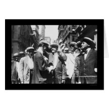 Stock Traders NYC Curb Market 1916 Greeting Cards