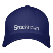 Stockholm, Sweden Custom Embroidered Baseball Caps