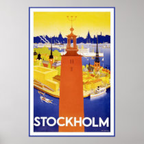 "Stockholm" Vintage Travel Poster