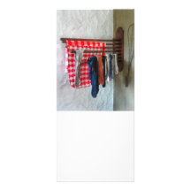 Stockings Hanging to Dry Rack Card Design