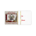 Stockings Hung Goat Christmas Gift Tag Sticker labels