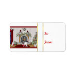 Stockings Hung Goat Christmas Gift Tag Sticker labels