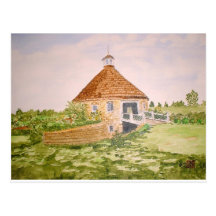stokes baird round barn postcard