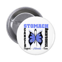 Stomach Cancer Awareness Butterfly Pinback Buttons