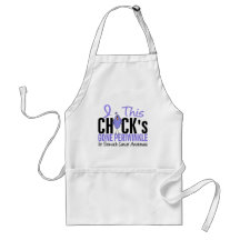 Stomach Cancer Chick Gone Periwinkle Apron