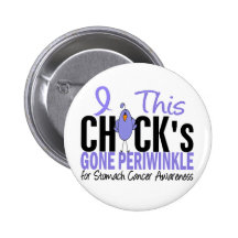Stomach Cancer Chick Gone Periwinkle Button