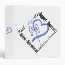 Stomach Cancer Faith Hope Love Butterfly Binder