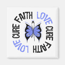 Stomach Cancer Faith Love Cure Fridge Magnet