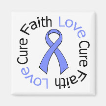 Stomach Cancer Faith Love Cure Refrigerator Magnets