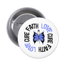 Stomach Cancer Faith Love Cure Pinback Button