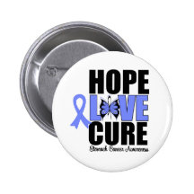 Stomach Cancer Hope Love Cure Button