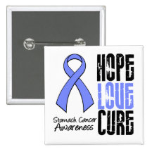 Stomach Cancer Hope Love Cure Ribbon Pin