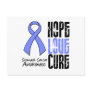 Stomach Cancer Hope Love Cure Ribbon Postcard