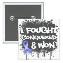 Stomach Cancer I Fought Conquered Won Pin
