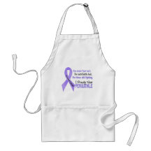 Stomach Cancer I Proudly Wear Periwinkle 1 Apron