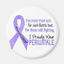 Stomach Cancer I Proudly Wear Periwinkle 1 Magnets