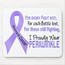 Stomach Cancer I Proudly Wear Periwinkle 1 Mousepads