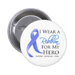 Stomach Cancer I Wear a Ribbon For My Hero Pin