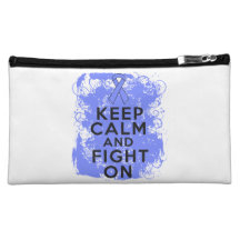 Stomach Cancer Keep Calm and Fight On Makeup Bag