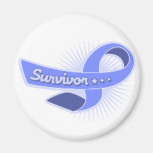 Stomach Cancer Survivor Ribbon Fridge Magnet