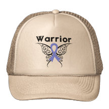 Stomach Cancer Warrior Tribal Butterfly Hat