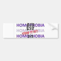 Stomp Out Homophobia Bumper Sticker