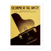 Stompin' At the Savoy Vintage Songbook Cover Post Cards