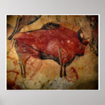 Stone Age Altamira Bison Buffalo Art Poster