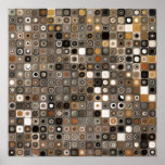 Stone and Copper Mosaic Print