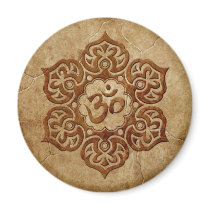 Stone Floral Aum Design Fridge Magnets