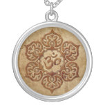 Stone Floral Aum Design necklaces