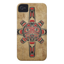 Stone Haida Sun Mask iPhone 4 Cases