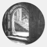 Stone Stairs In Fountains Abbey Round Sticker