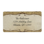 Stone Swirled on Wood Grain Shipping Label