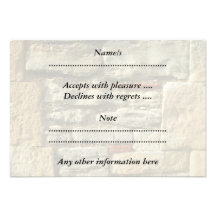 Stone Wall Image. Personalized Invite