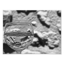 Stone Wall Through a Glass of Water Art Photo