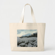 Stone Wall With Snow Tote Bag